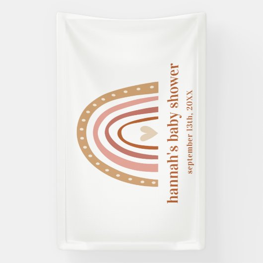 Boho Rainbow Baby shower Banner (Verticaal)
