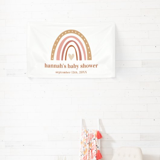 Boho Rainbow Baby shower Banner (Insitu)