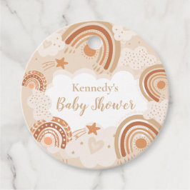 Boho Rainbow Baby shower Bedankjes Labels