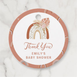 Boho Rainbow Baby shower Bedankjes Labels