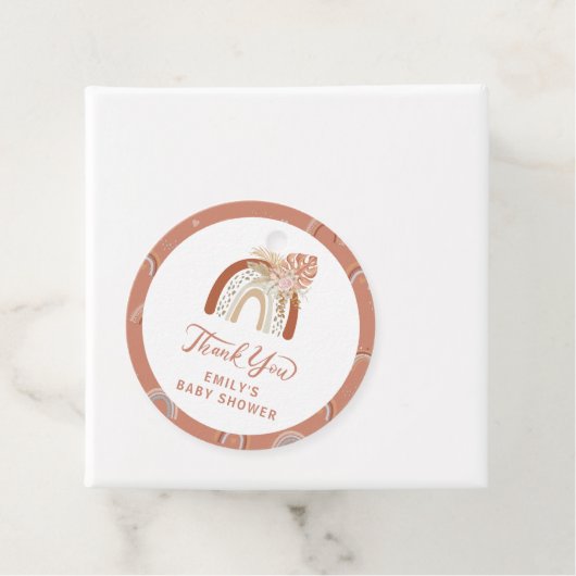 Boho Rainbow Baby shower Bedankjes Labels (In situ)