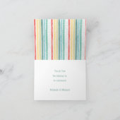 Boho Rainbow Baby shower Bedankkaart (Binnen)