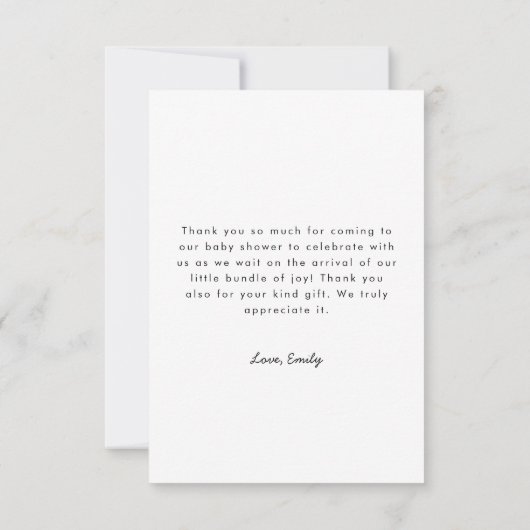 Boho Rainbow Baby shower Bedankkaart (Achterkant)