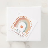 Boho Rainbow Baby shower Bedankt Labels – Watercol (In situ)