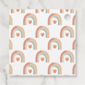 Boho Rainbow Baby shower Bedankt Labels – Watercol (Achterkant)
