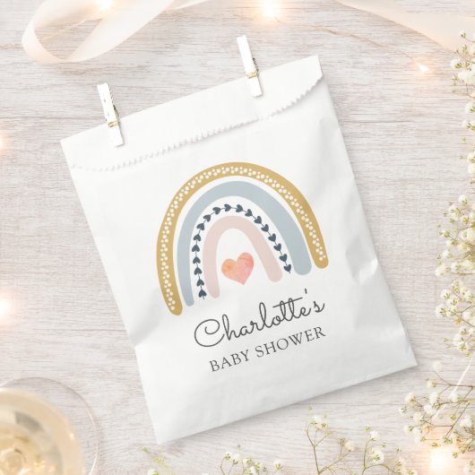Boho Rainbow Baby shower Bedankzakje (Geknipt)