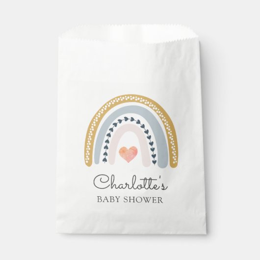 Boho Rainbow Baby shower Bedankzakje (Voorkant)