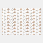 Boho Rainbow Baby shower Beige Terracotta Green W Inpakpapier Vel (Voorkant 3)