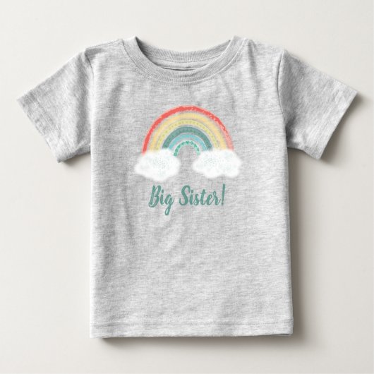 Boho Rainbow Baby shower Big Sister (Voorkant)