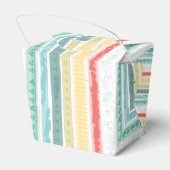 Boho Rainbow Baby shower Blue Boy Bedankdoosjes (Achterkant)