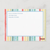 Boho Rainbow Baby shower Blue Boy Briefkaart (Achterkant)