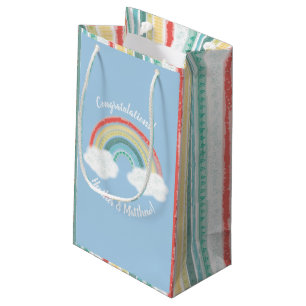 Boho Rainbow Baby shower Blue Boy Klein Cadeauzakje