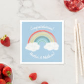 Boho Rainbow Baby shower Blue Boy Servet (Insitu)
