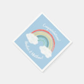 Boho Rainbow Baby shower Blue Boy Servet (Hoek)