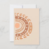 Boho Rainbow Baby shower Books Kaart Notitiekaartje (Achterkant)