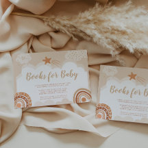 Boho Rainbow Baby shower Books Kaart