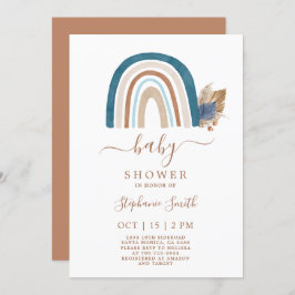 Boho Rainbow Baby shower Boy Kaart