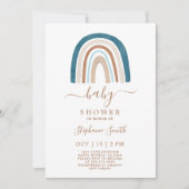 Boho Rainbow Baby shower Boy Uitnodiging (Voorkant)