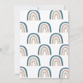 Boho Rainbow Baby shower Boy Uitnodiging (Achterkant)
