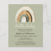 Boho Rainbow Baby shower Budget Uitnodiging (Voorkant)