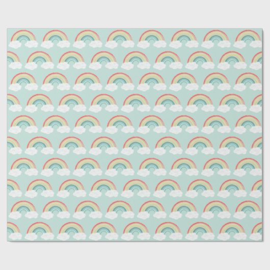 Boho Rainbow Baby shower Cadeaupapier (Vlak)