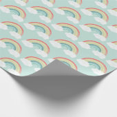 Boho Rainbow Baby shower Cadeaupapier (Hoek)