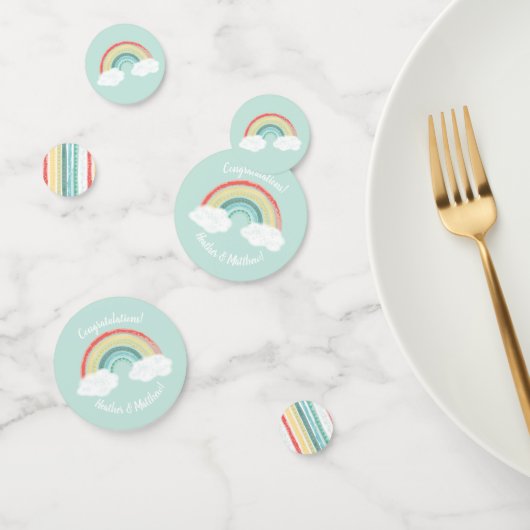 Boho Rainbow Baby shower Confetti (Groep)