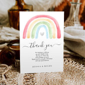 Boho Rainbow Baby shower Dank je wel Aankondiging
