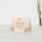 Boho Rainbow Baby shower Dank je wel Bedankkaart (Voorkant)