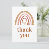 Boho Rainbow Baby shower Dank je wel Bedankkaart (Staand voorkant)
