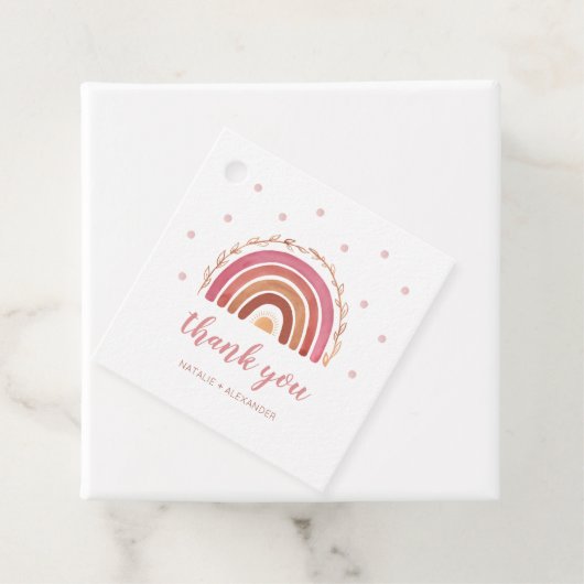 Boho Rainbow Baby shower Dank u wel Bedankjes Labels (In situ)