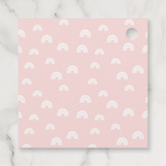 Boho Rainbow Baby shower Dank u wel Bedankjes Labels (Achterkant)