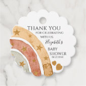 Boho Rainbow Baby shower Dank u wel Bedankjes Labels (Voorkant)