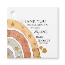 Boho Rainbow Baby shower Dank u wel