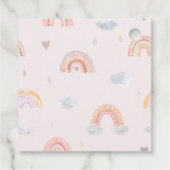 Boho Rainbow Baby shower Dank u wel Bedankjes Labels (Achterkant)