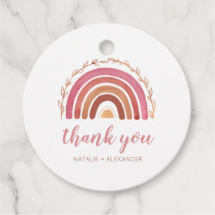 Boho Rainbow Baby shower Dank u wel voor de tags Bedankjes Labels