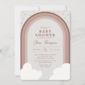 Boho Rainbow Baby shower Earthy Girl Kaart (Voorkant)
