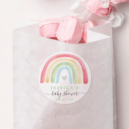 Boho Rainbow Baby shower Favor Sticker