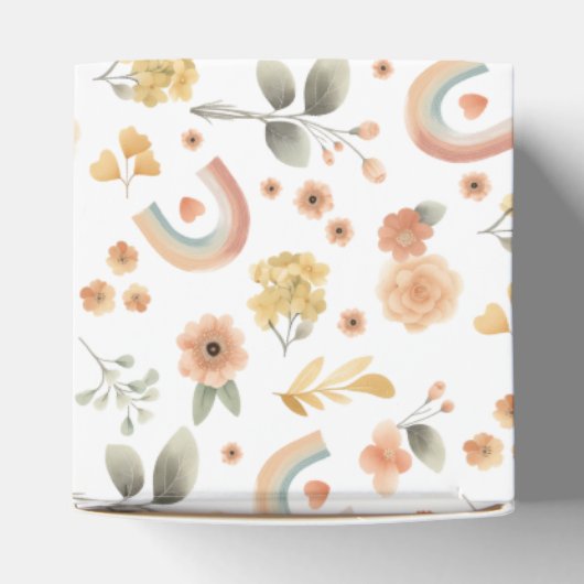 Boho Rainbow Baby shower Favoriete Boxen – Waterve Bedankdoosjes (Bovenkant)