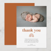 Boho Rainbow Baby shower Foto: Dank u wel Bedankkaart (Voorkant / Achterkant)