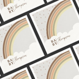 Boho Rainbow Baby shower Genderneutraal Servet