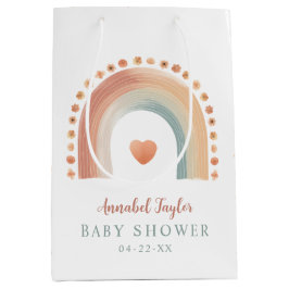 Boho Rainbow Baby shower Gift Bag – Waterverf Ear Medium Cadeauzakje
