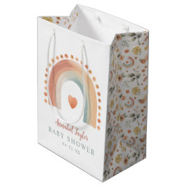 Boho Rainbow Baby shower Gift Bag – Waterverf Ear Medium Cadeauzakje