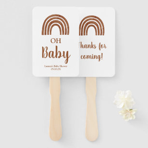 Boho Rainbow baby shower Hand Fan Handwaaier
