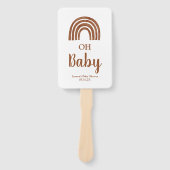Boho Rainbow baby shower Hand Fan Handwaaier (Voorkant)