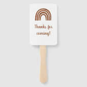 Boho Rainbow baby shower Hand Fan Handwaaier (Achterkant)