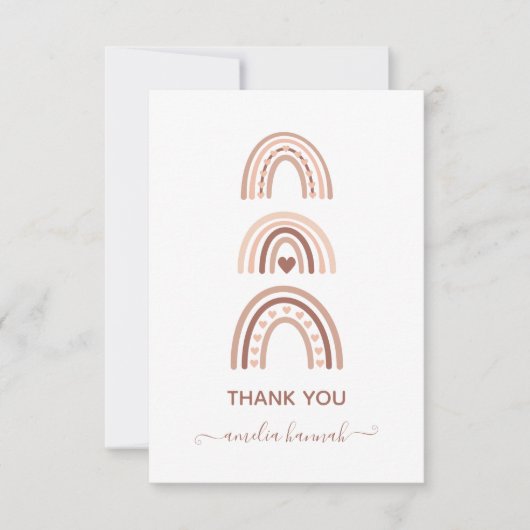 Boho Rainbow-Baby shower Hartelijk dank Bedankkaart (Voorkant)
