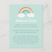 Boho Rainbow Baby shower Informatiekaartje (Voorkant)