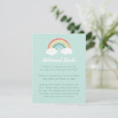 Boho Rainbow Baby shower Informatiekaartje (Staand voorkant)
