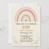 Boho Rainbow Baby shower Invitation | Kaart (Voorkant)